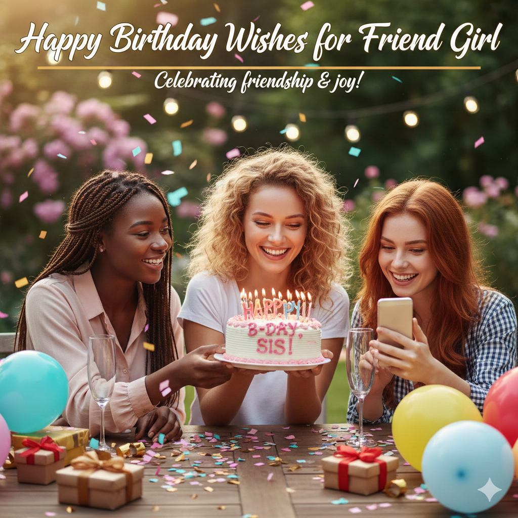 Happy Birthday Wishes for a friend girl